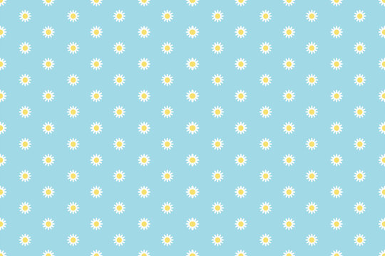 seamless polka dots flower pattern