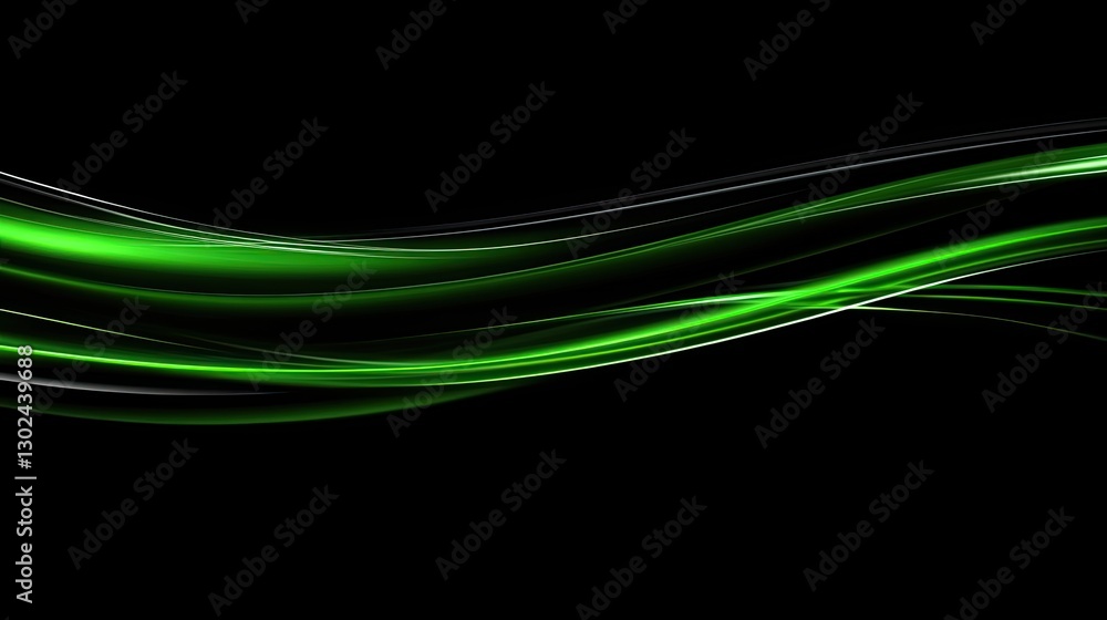Poster glowing light trails weaving through the image, creating a sense of movement and energy, with ample 