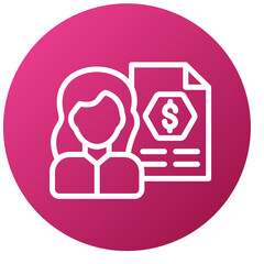 Vector Design Female Advisor Icon Style