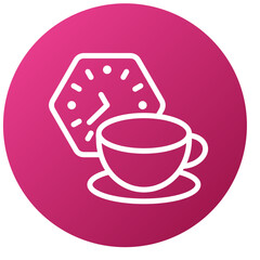 Vector Design Coffee Time Icon Style