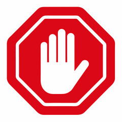 Obraz premium stop sign with hand