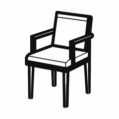 wooden chair on white background