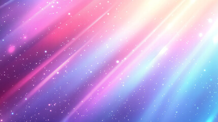 Fototapeta premium Minimalist illustration of iridescent light streaks on a pastel gradient background, perfect for event invitations, branding, or digital wallpapers with an ethereal mood.