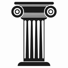 greek column isolated on white