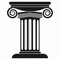 ancient greek column isolated