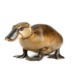 Obraz premium Platypus isolated on white background.