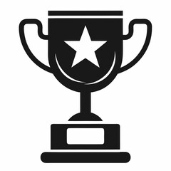 gold trophy cup with ribbon