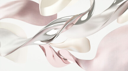 3D render of an abstract dynamic composition