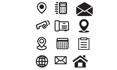 Contact us icon vector. web icon vector. business contact information icon.