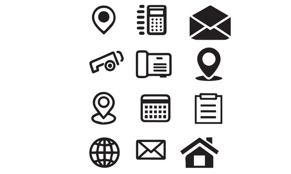 Contact us icon vector. web icon vector. business contact information icon.
