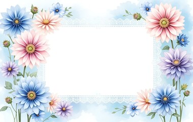 Obraz premium Flower background image, flower template, plant natural season banner texture