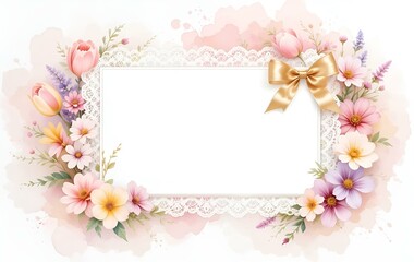 Flower background image, template, plant nature banner texture