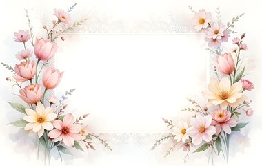 Flower background image, template, plant nature banner texture