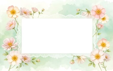 Fototapeta premium Flower background image, template, plant nature banner texture