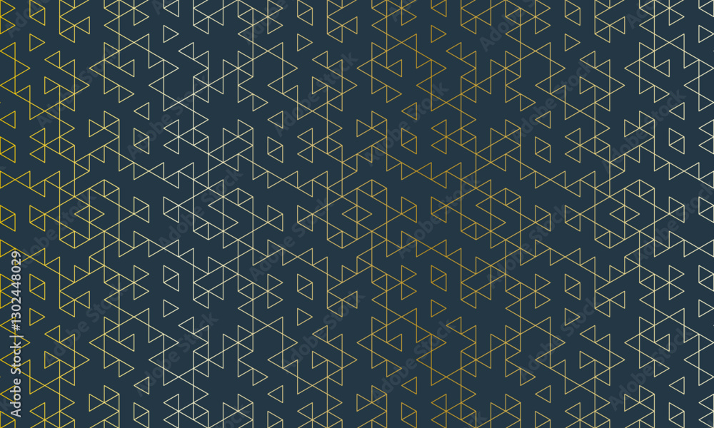 Aufkleber Abstract seamless pattern with a geometric background of polygonal golden lines. Stylish vector texture