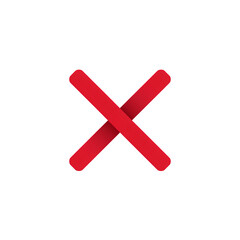 Obraz premium Bold Red 'X' Symbol for Incorrectness or Prohibition Isolated on Transparent Background PNG