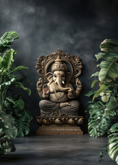 lord ganesha decorative sculpture