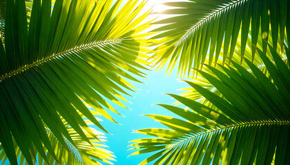 leaves of tropical plant