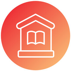 Vector Design Home Schooling Icon Style