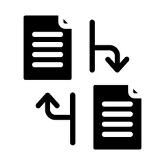 Exchange documet copyright solid icon