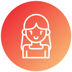 Vector Design Girl Icon Style
