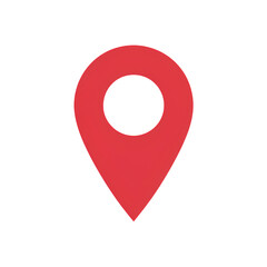 Red Location Pin Icon Isolated on Transparent Background PNG