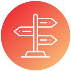 Vector Design Direction Sign Icon Style