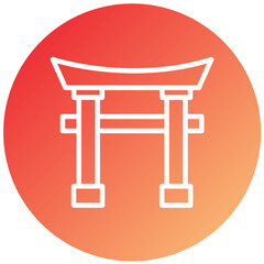 Vector Design Torii Gate Icon Style