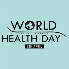World health day 7th april t-shirt, banner design vector