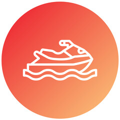 Vector Design Jet Ski Icon Style