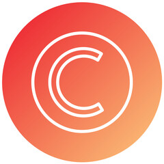 Fototapeta premium Vector Design Copyright Icon Style