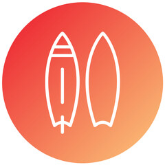 Vector Design Surfboard Icon Style