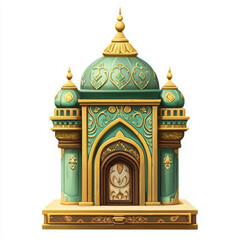 Obraz premium decorative building with turquoise dome and ornate details