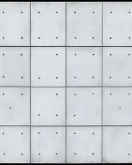 Modern Industrial Concrete Wall with Uniform Square Patterns for Architectural Designs