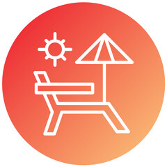 Vector Design Beach Chair Icon Style