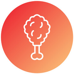 Vector Design Fried Chicken Icon Style