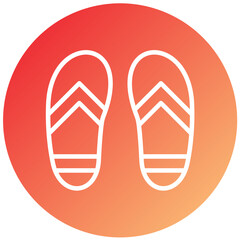 Vector Design Flip Flops Icon Style