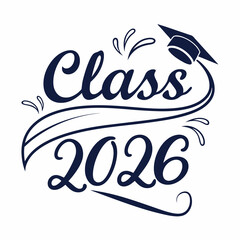 Free Class of 2026 Monogram Script Design
