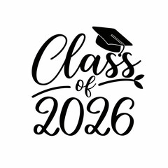 Class of 2026 Monochrome Badge for Invitations