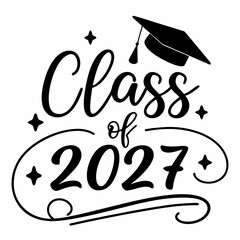Class of 2027 Digital Sticker with Minimalist Style