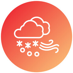 Vector Design Snowstorm Icon Style