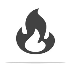 Fire flame icon transparent vector isolated