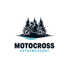 Fototapeta premium motocross extreme sport logo design