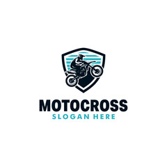 motocross logo vector design template