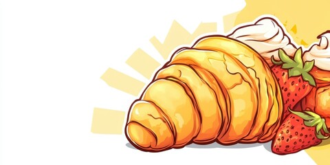Buttery French Croissant Banner