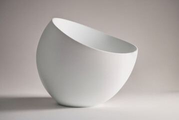 Modern ceramic bowl on a beige background