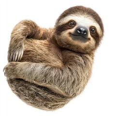 Naklejka premium Sloth isolated on white background.