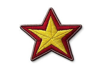 Obraz premium Embroidered Red and Yellow Star Patch Design