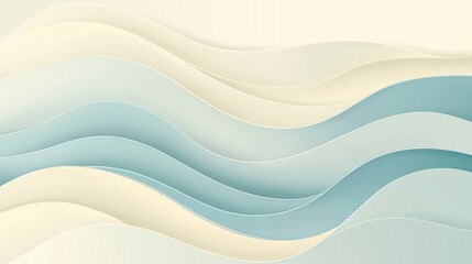 Subtle wavy lines in sand and ocean-inspired colors for a coastal-themed panoramic background.
