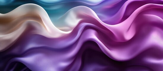 Obraz premium Closeup view of textured fabric with vibrant color gradients, flowing in dynamic waves